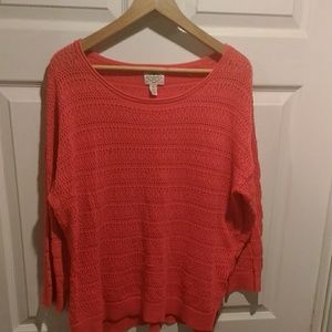 St Johns Bay coral lightweight sweater sz XL